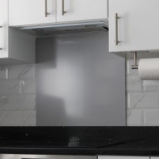 Exel Aluminium Kitchen Splashback - 900 x 750mm - Gloss Silver Exel Aluminium Kitchen Splashback - 900 x 750mm - Gloss Silver