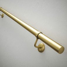 Rothley 40mm Handrail Banister Staircase Rail Support Kit - 3600mm Length - Satin Brass Rothley 40mm Handrail Banister Staircase Rail Support Kit - 3600mm Length - Satin Brass