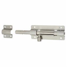 Heavy Duty Gate Padlock Barrel Bolt - Straight - 100mm Length - Stainless Steel