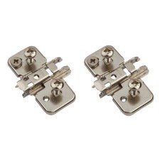 Blum CLIP Cruciform Cabinet Mounting Plate - Expando - 0mm Spacing - Nickel Plated - Pair