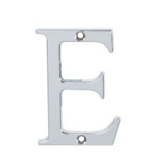 76mm Screw Fix Door Letter - E - Bright Chrome 76mm Screw Fix Door Letter - E - Bright Chrome