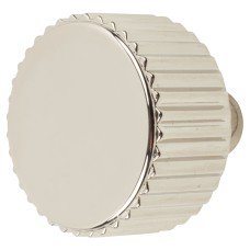 Hendel & Hendel Barrington Round Cabinet Knob - 32mm Diameter - Polished Nickel