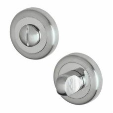 Exel Bathroom Turn & Release - 50mm Diameter - Satin/Polished Chrome