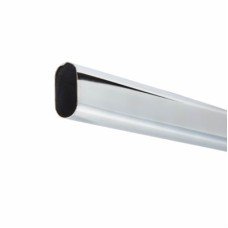 Rothley 30 x 15mm Oval Steel Hanging Rail Tube - 3000mm Length - Polished Chrome 