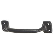 Olde Forge 10mm D-Bar Cabinet Pull Handle - 115mm Centres - Smooth Black