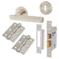 Exel Nova Lines 3 Lever Sashlock Door Handle Kit - Satin Nickel 