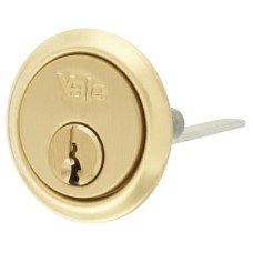 Yale 1109 Replacement Rim Cylinder - Polished Brass - Keyed to Differ