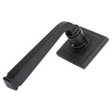 From The Anvil Aged Bronze Door Handles on Square Rose - Avon Range 