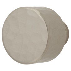 Alexander & Wilks Leila Hammered Round Cabinet Knob - 30mm Diameter - Satin Nickel