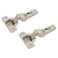 Blum CLIP Top Cabinet Hinge - 120° - Sprung - Half Overlay - Zinc Plated - Pair