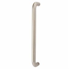 Exel 30mm D-Bar Door Pull Handle - Bolt Fix - 450mm Centres - Satin Stainless Steel
