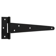 Heavy Duty Gate/Door Tee Hinge - 250 x 100mm - Black Powder Coated - Pair