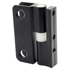 Pro Self Closing Toilet Cubicle Hinge - 12-13mm Panels - Black Textured