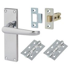 Exel Victorian Latch Door Handle Kit - Polished Chrome