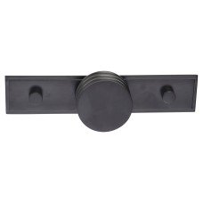 Frelan Hoxton Sturt Cabinet Knob on Rushton Backplate - 40mm Diameter - Matt Black