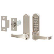 Codelocks CL510 Push Button Code Lock and Tubular Latch - Stainless Steel