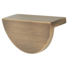 Hendel & Hendel Barrington Smooth Eclipse Cabinet Finger Pull Handle - 64mm Centres - Antique Brass