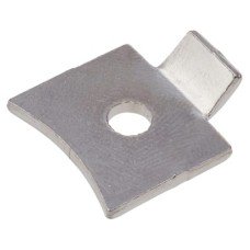 Exel Standard Flat Bookcase Clip - Polished Nickel Plated - Pack of 10