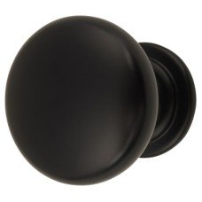Exel Domed Round Cabinet Knob - 28mm Diameter - Matt Black