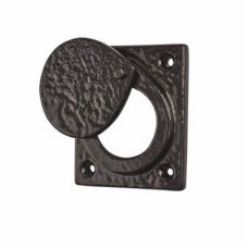 Elan Covered Square Escutcheon - 67 x 58mm - Round - Metalized Antique Black Iron