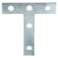 Tee Plate - 75mm Length - Zinc Plated - Pack of 10