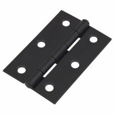 Butt Door Hinge - 76 x 51 x 1.6mm - Black Epoxy Coated - Pair