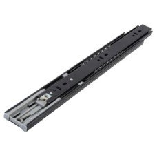 FVG 45.5mm Ball Bearing Soft Close Drawer Runner - Double Extension - 400mm Length - 25kg - Black