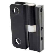 Premier Self Closing Toilet Cubicle Hinge - 17-19mm Panels - Black Textured