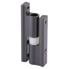 Pro Self Closing Cubicle Hinge - 17-21mm Panels - Black Fine Textured