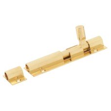 Exel Straight Barrel Bolt - 100 x 32mm - Polished Brass