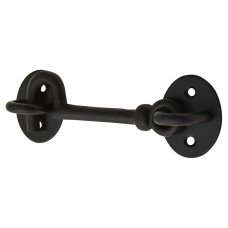 Exel Cabin Hook & Eye - 100mm Length - Antique Black Iron