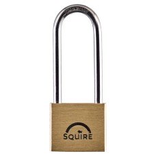 Squire Lion Marine Grade Open Long Shackle Padlock - 40mm Body - 63 x 22.5mm Shackle - Brass