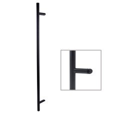 Exel 30mm Guardsman T-Bar Door Pull Handle - Bolt Fix - 1000mm Centres - Matt Black