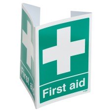 Exel First Aid Sign - 3D Projection - 200 x 200mm - Rigid Plastic