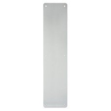 Exel Aluminium Plain Finger Plate - 450 x 100 x 1.5mm - Satin Anodised