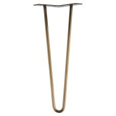 Rothley Hairpin Leg - 2 Pin - 350mm Height - Antique Brass