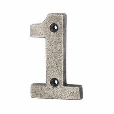 Olde Forge 78mm Screw Fix Door Numeral - 1 - Pewter
