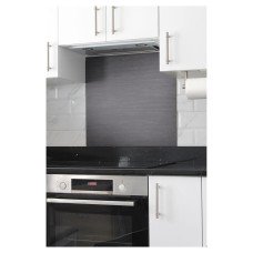 Exel Aluminium Kitchen Splashback - 600 x 750mm - Matt Dark Wood Effect