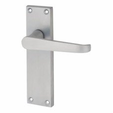 Exel Satin Chrome Budget Straight Latch Door Handle - Mia Range - 153 x 42mm