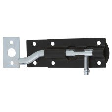 Traditional Tower Gate Bolt - Necked - 110mm Length - Black Japanned