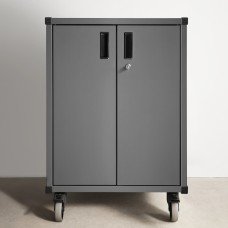 elfa Garage+ Storage Top Track System - Lower Storage Cabinet Kit - 767 x 605 x 531mm - Matt Grey