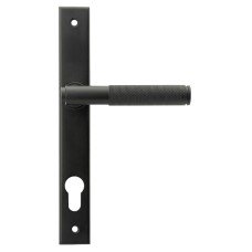 From The Anvil Brompton uPVC Slimline Knurled Multipoint Door Handle - 92mm c/c - Matt Black