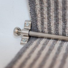 Exel Lines Stair Rod with Round Bulb Finials - 900mm Length - Polished Nickel