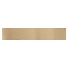 Hampstead Solid Brass Kick Plate - 838 x 150 x 1.2mm - 8 Screw Holes - Satin