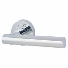 Exel Polished Chrome Door Handles on Round Rose - Bella Range 