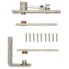 Toilet Cubicle Pivot Set - to suit doors up to 80kg - Stainless Steel