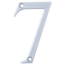 76mm Screw Fix Door Numeral - 7 - Premium Satin Silver