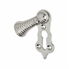 Olde Forge Covered Beehive Escutcheon - 57 x 25mm - Keyhole - Polished Nickel