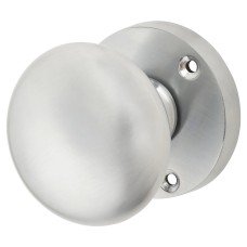 Exel Round Mortice Door Knob - 60mm Rose Diameter - Satin Chrome 