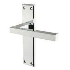Serozzetta by Carlisle Brass Polished Chrome Latch Door Handle - Stratus Range - 180 x 40mm